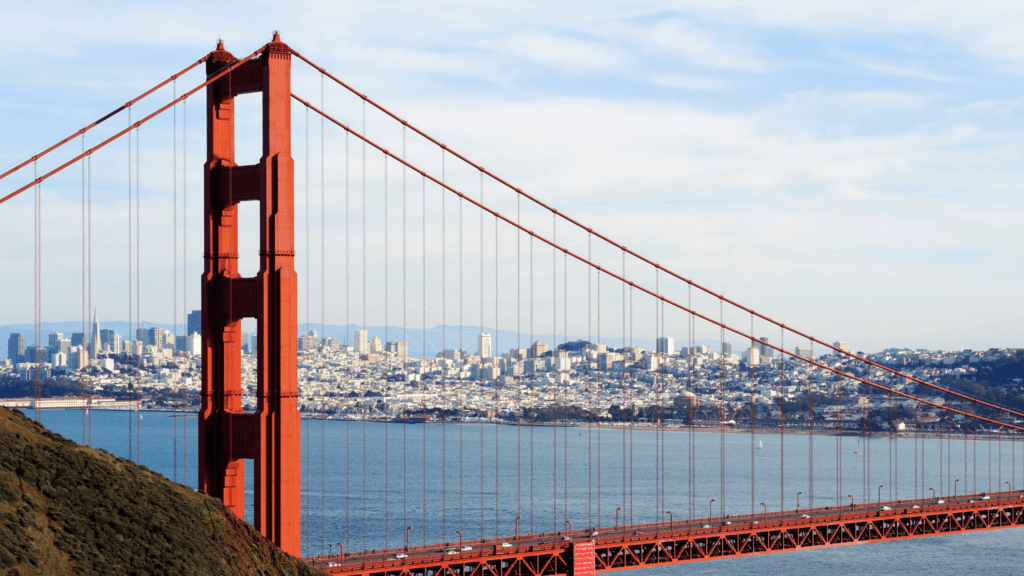 Golden Gate Bridge with San Francisco in the distance