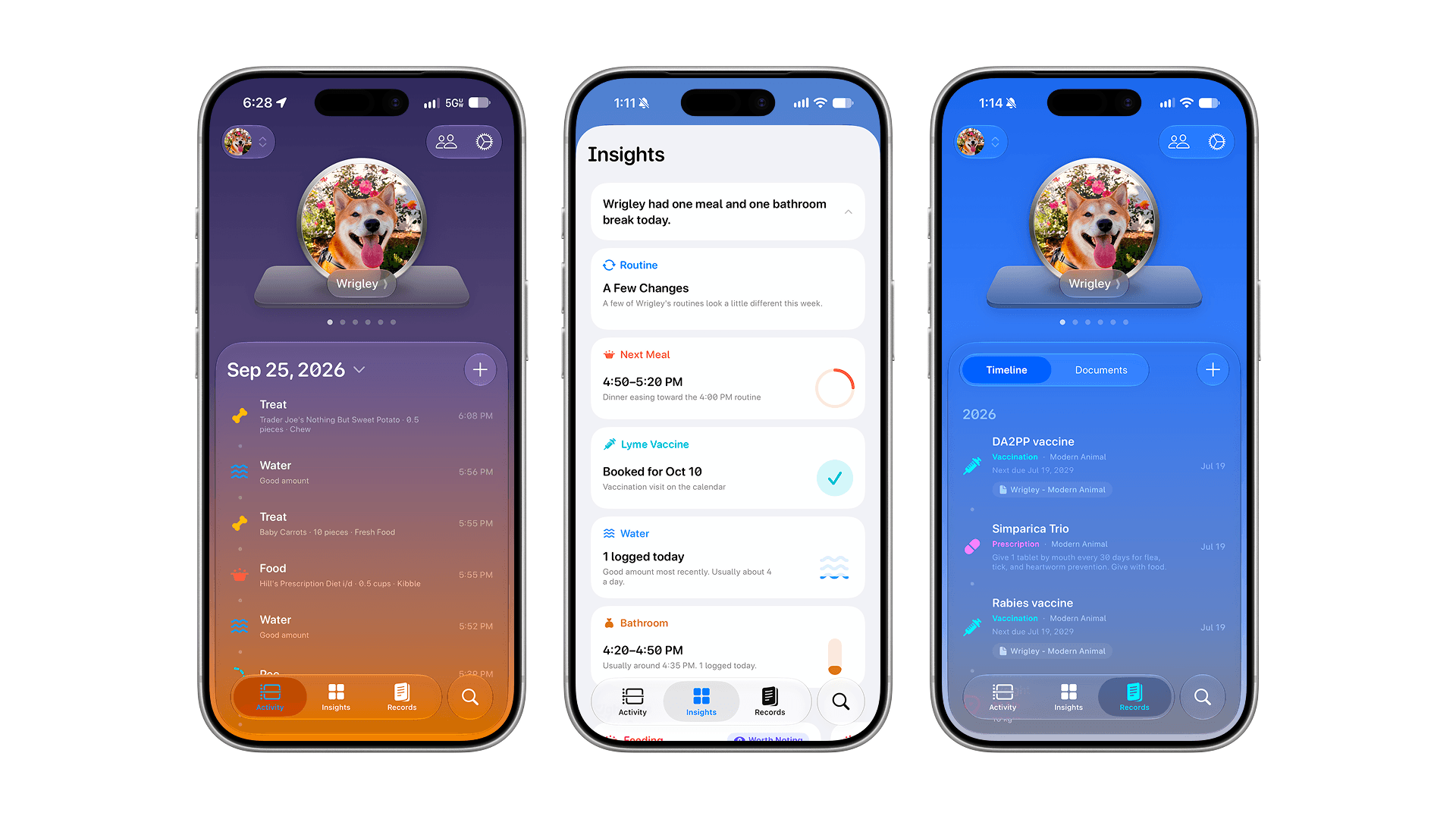 Founder-provided view of the Frenzei pet-care app