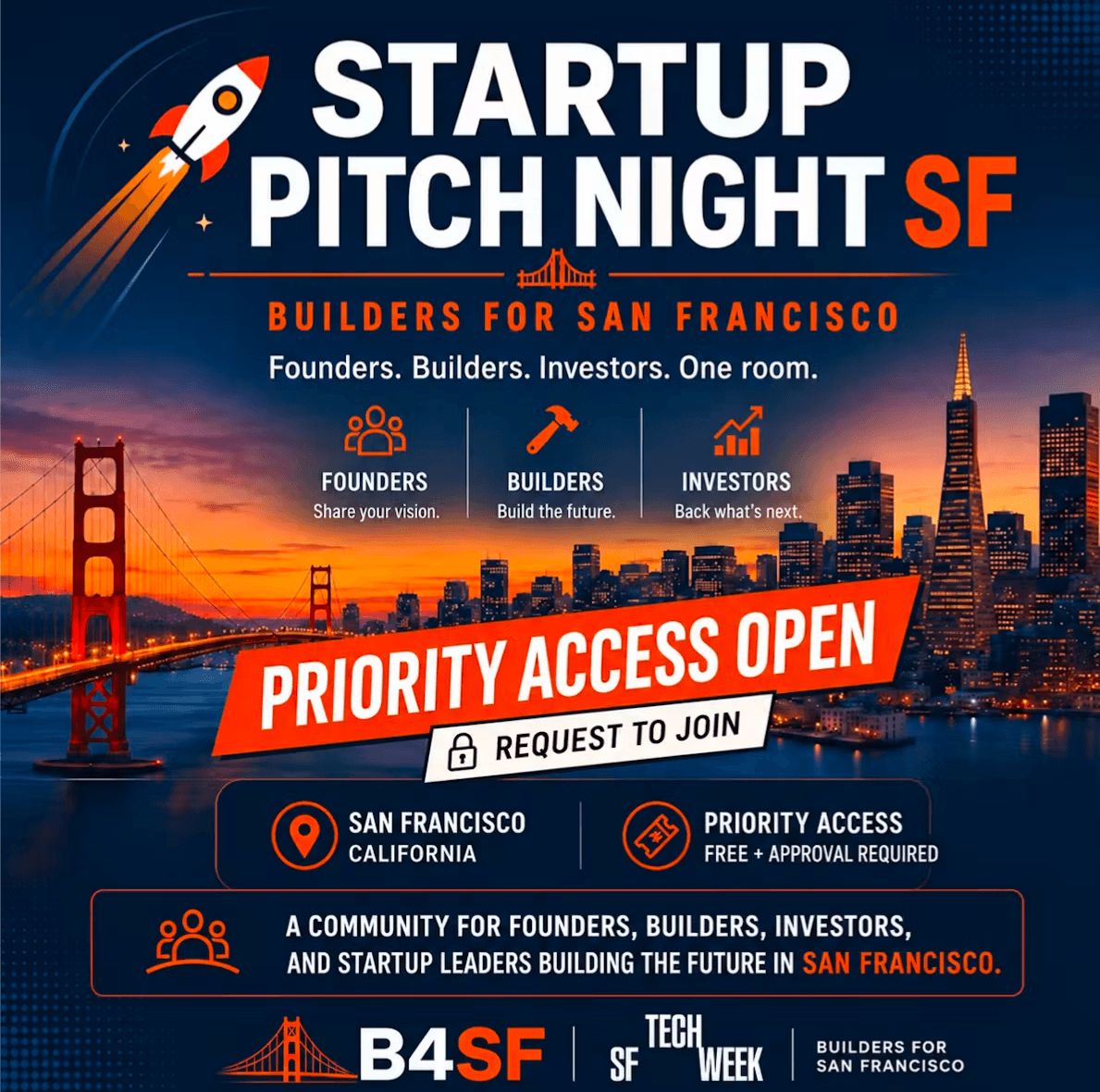 Cover for 🚀 Startup Pitch Night SF | Builders for San Francisco